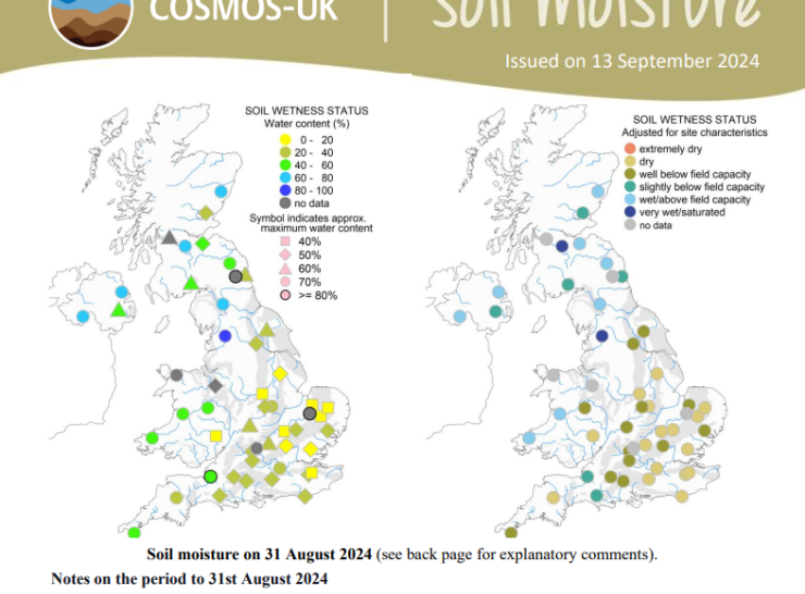 Screenshot of COSMOS-UK monthly summary for Sept 2024