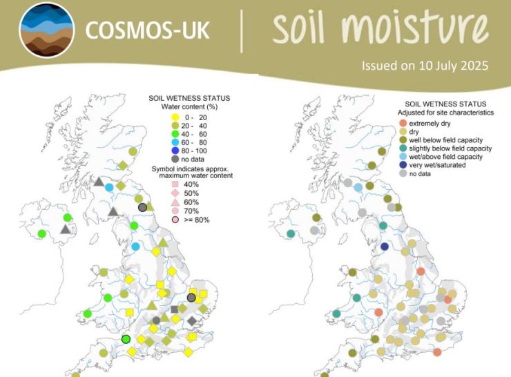 Soil moisture monthly summary image